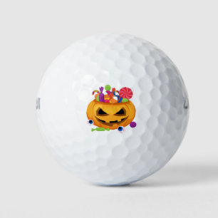 Balles De Golf citrouille Jack-o'-lantern