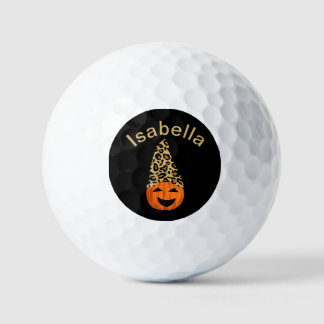 Balles De Golf Citrouille Portant Un Casquette léopard