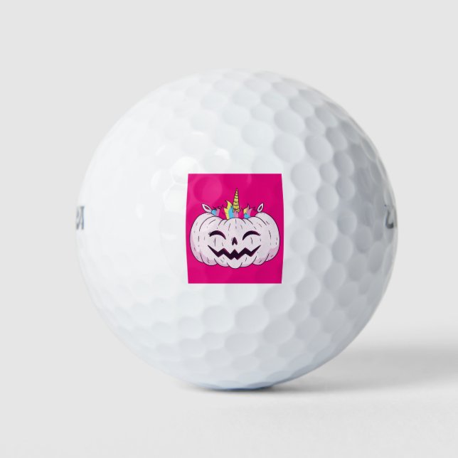 Balles De Golf Citrouille Unicorn (Devant)