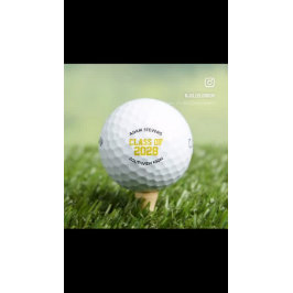 Balles De Golf Clair bleu classique Varsity Graduate Class Cadeau