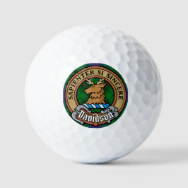 Balles De Golf Clan Davidson Crest sur Tartan