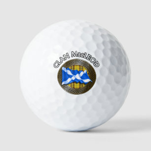 Balles De Golf Clan MacLeod Tartan Knot & Drapeau