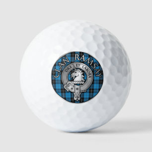 Balles De Golf Clan Ramsay Crest & Hunting Tartan Knot