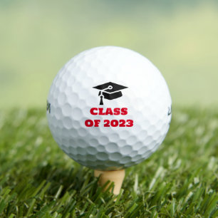 Balles De Golf Classe de 2023 Red Text Graduation College
