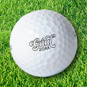 Balles De Golf Classe Grad de 20XX Retro Vintage simple