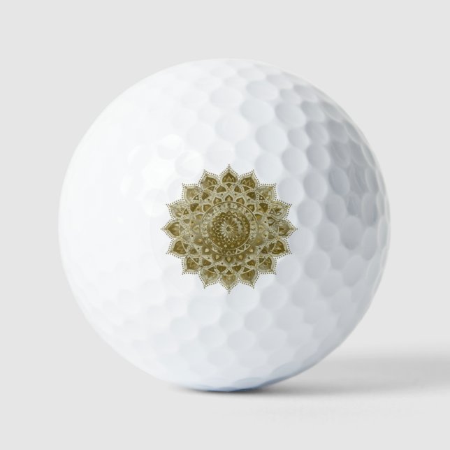 Balles De Golf Classique Mandala Inde Style 4 (Recto)
