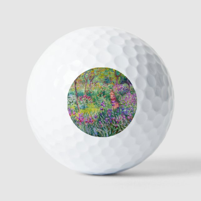 Balles De Golf Claude Monet - Le jardin d'Iris à Giverny (Recto)
