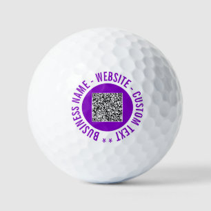 Balles De Golf Code QR personnalisé et timbres texte Balls de gol