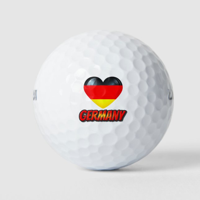 Balles De Golf Coeur Allemagne (Devant)