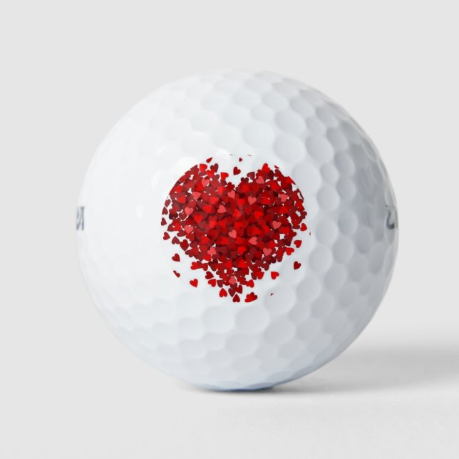 BALLES DE GOLF **COEUR DES PÉTAUX ROSES*** (Devant)
