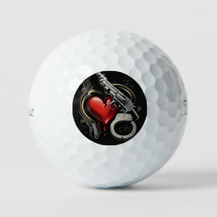 Balles De Golf "Coeur menotté"