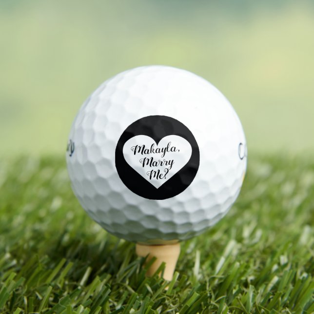 Balles De Golf Coeur Personnalisé Voulez-Vous Me Marier Propositi (T-shirt Insitu)