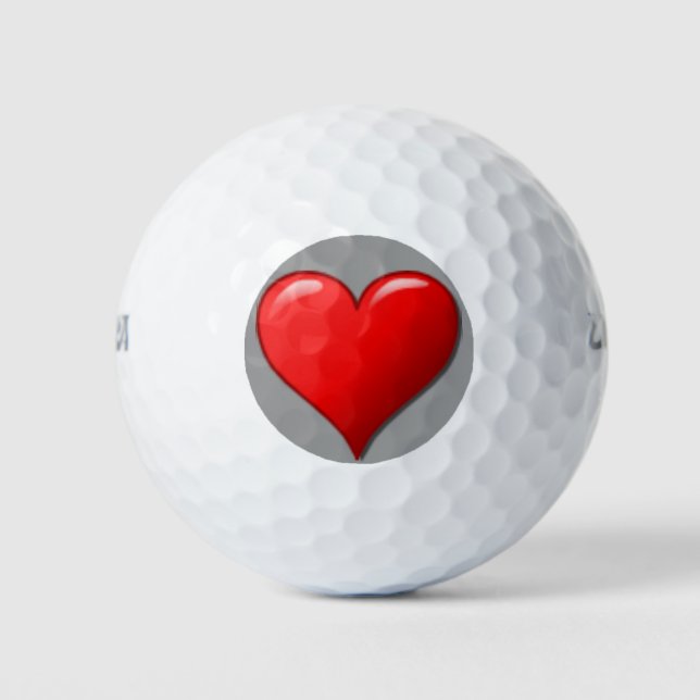 Balles De Golf Coeur pour le golf (Devant)