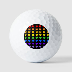 Balles De Golf Coeurs arc-en-ciel