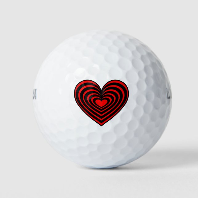 Balles De Golf Coeurs liés (Devant)