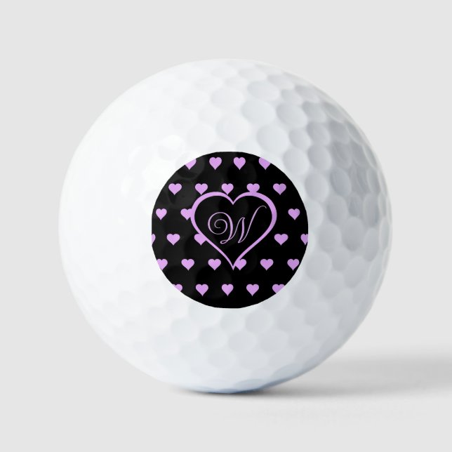 Balles De Golf Coeurs roses amusants et ludiques Personnalisés (Recto)