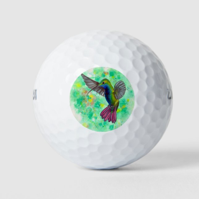 Balles De Golf Colibri - peinture acrylique (Devant)