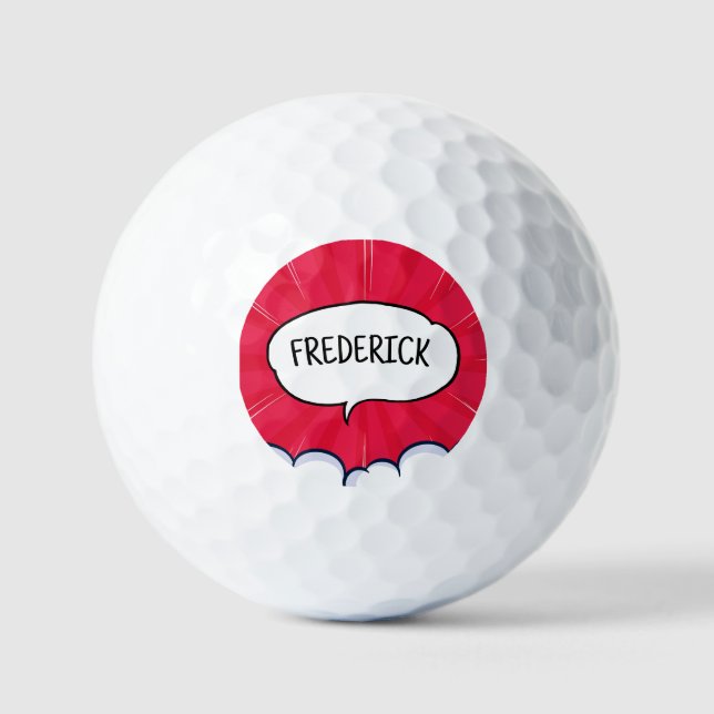Balles De Golf Comic book drôle nom personnalisé tendance (Recto)