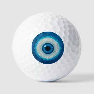 Balles De Golf Conception artistique du mauvais œil bleu