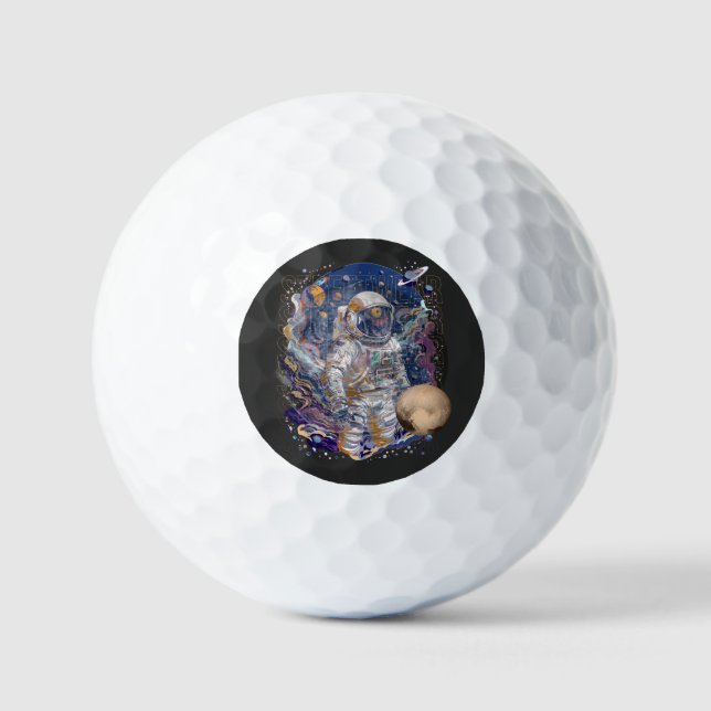 Balles De Golf Conception d'astronaute (Recto)