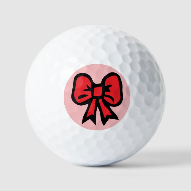 Balles De Golf Conception de nœud rouge (Recto)
