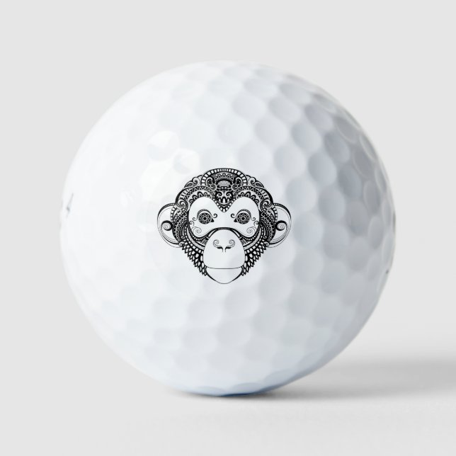 Balles De Golf Conception de singe inspirée (Devant)