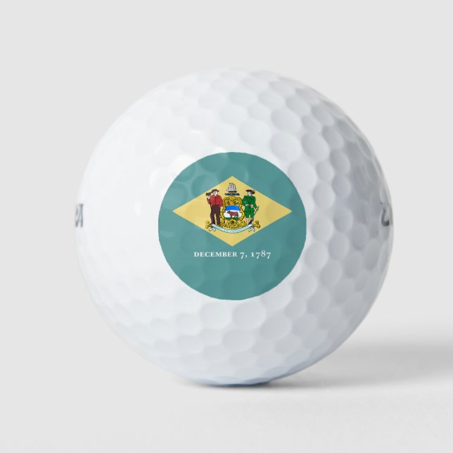 Balles De Golf Conception du drapeau de l'État du Delaware (Devant)