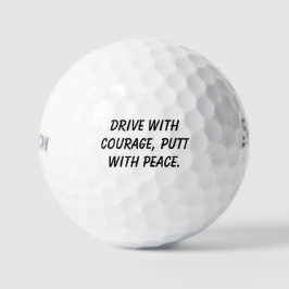 Balles De Golf 'Conduisez avec courage, mettez avec paix' Christi