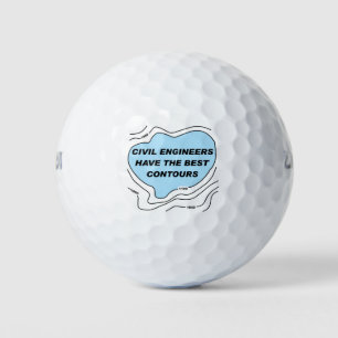 Balles De Golf Contours bleus de l'ingénieur civil