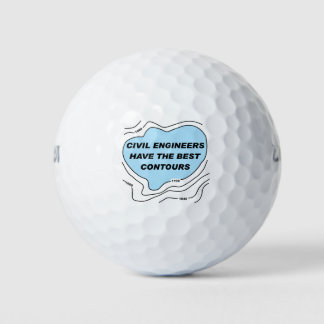 Balles De Golf Contours bleus de l'ingénieur civil