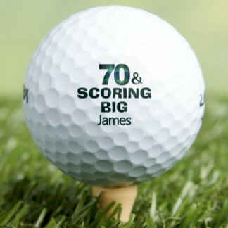Balles De Golf Cool 70e anniversaire golfeur cadeau 70 ans vert p