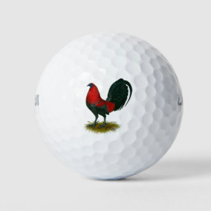 Balles De Golf Coq de combat américain : Brun Rouge