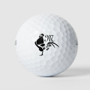 Balles De Golf Coq noir Croisant l'alarme du bon matin