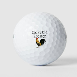 Balles De Golf Coq, texte "Coq Ancien Coq"