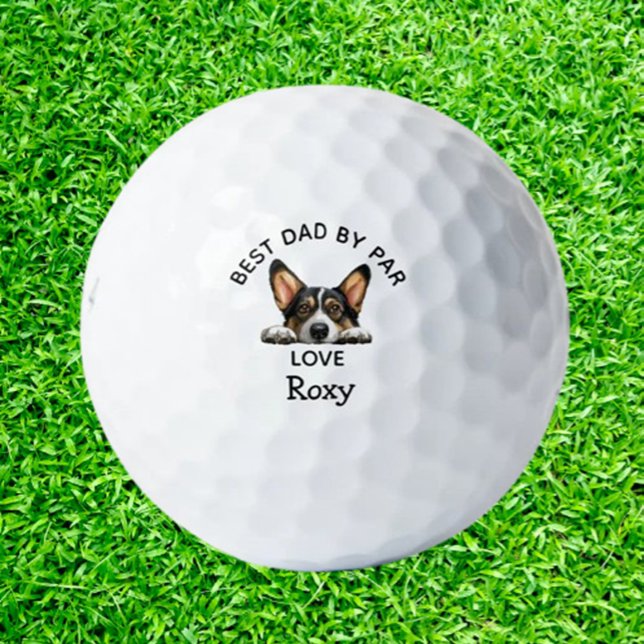 Balles De Golf Corgi noir (Find the perfect gift for golf enthusiasts! Explore awesome dog-themed golf balls )