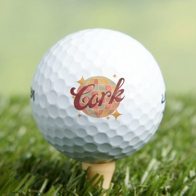 Balles De Golf Cork City Ireland Ire golfeur retro (Créateur téléchargé)