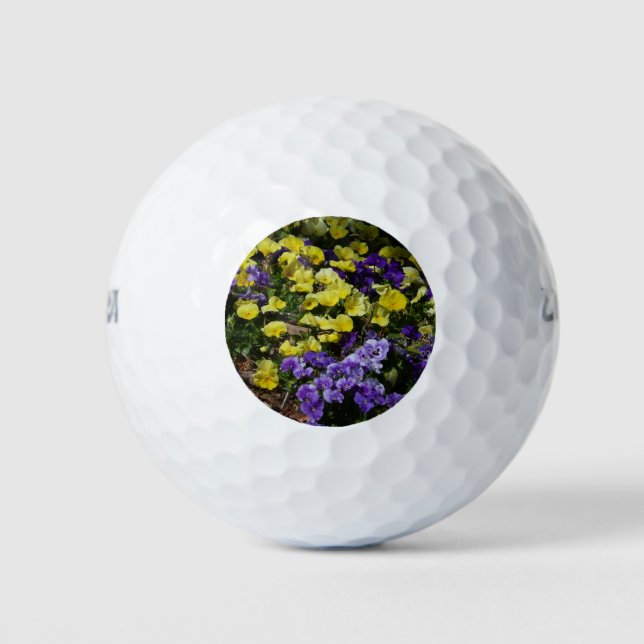 Balles De Golf Coteau de panneaux violets et jaunes (Devant)