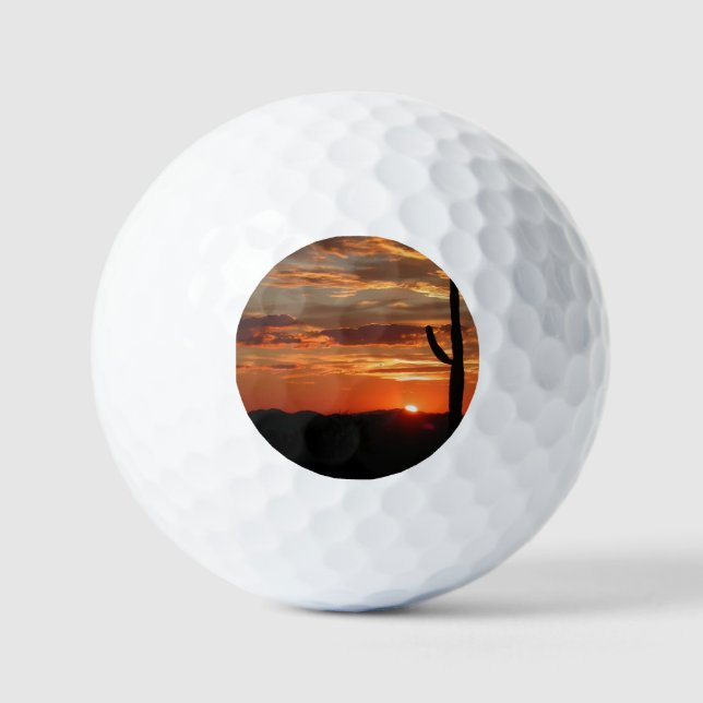 Balles De Golf Coucher de soleil de l'Arizona (Recto)