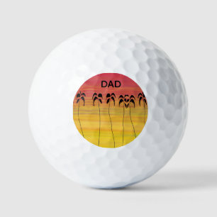 Balles De Golf Coucher de soleil d'été Tropical et mignon pour pa