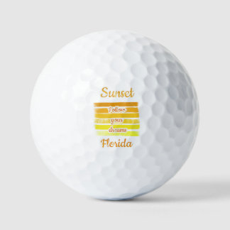 Balles De Golf Coucher de soleil mignon en Floride