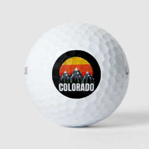 Balles De Golf Coucher de soleil rétro du Colorado