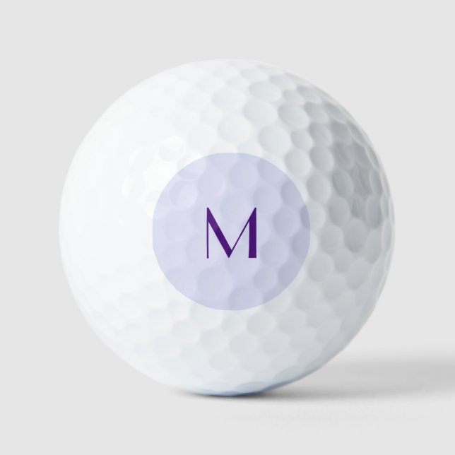 Balles De Golf couleur lavande - ajouter monogramme (Recto)