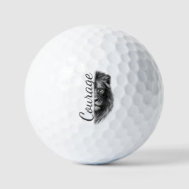 Balles De Golf Courage Lion Artistique Minimal-