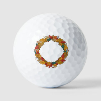 Balles De Golf Couronne de feuilles d'automne