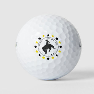 Balles De Golf Cowboy de saut d'or noir