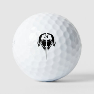 Balles De Golf Crabe à fer à cheval dans le style tatouage tribal