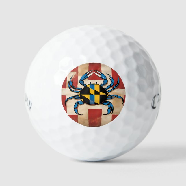 Balles De Golf Crabe bleu du Maryland (Recto)