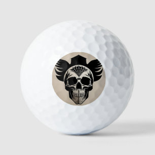 Balles De Golf Crâne Artistique avec Ailes et Formes Géométriques