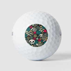 Balles De Golf Crâne en fleurs