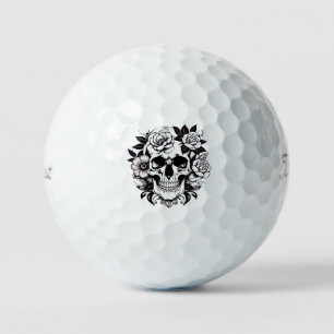 Balles De Golf Crâne floral